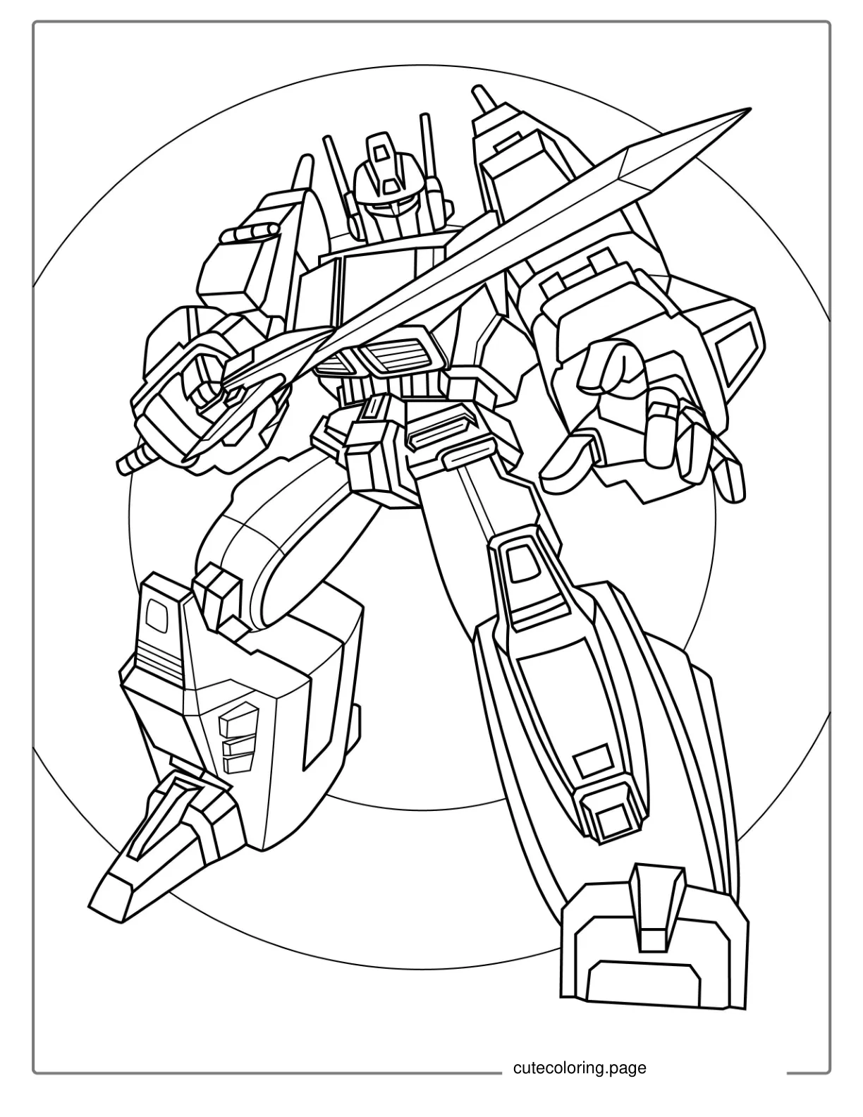 Megatron Transformer Coloring Page coloring page