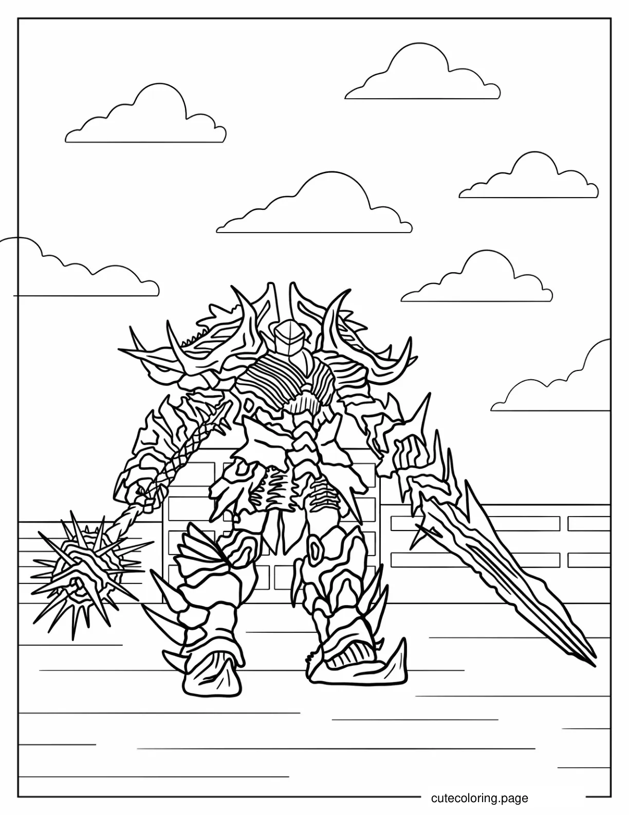 Outline Of Slug From Transformers Age Of Extinction coloring page