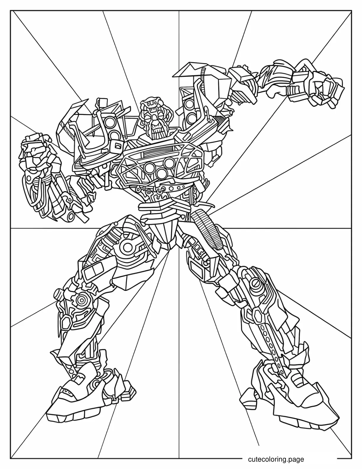 Ratchet Autobot Form In Movie coloring page