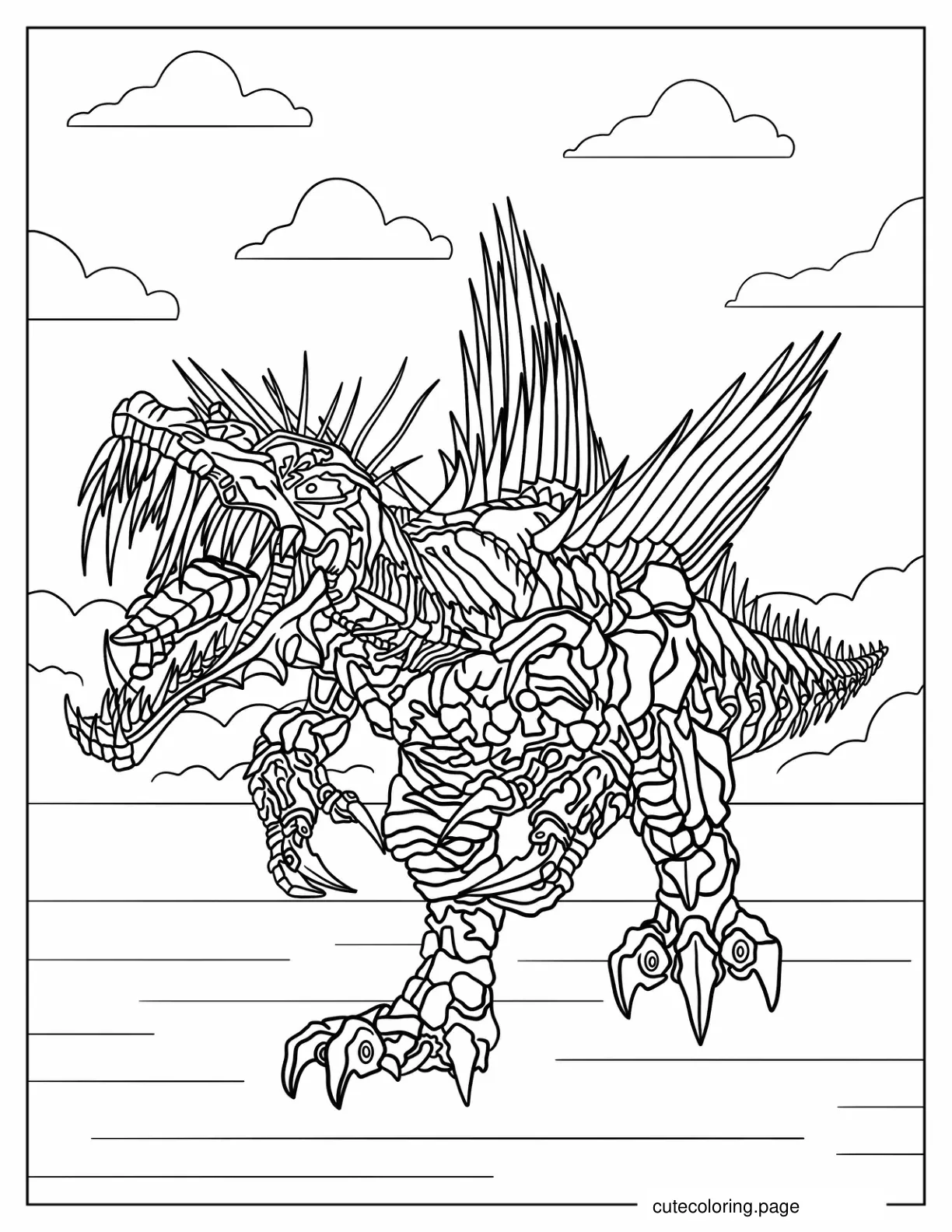 Scorn Dinobot From Movie coloring page