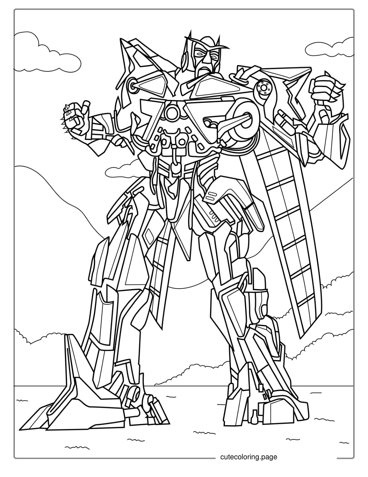 Sentinel Prime Decepticon Coloring Page coloring page