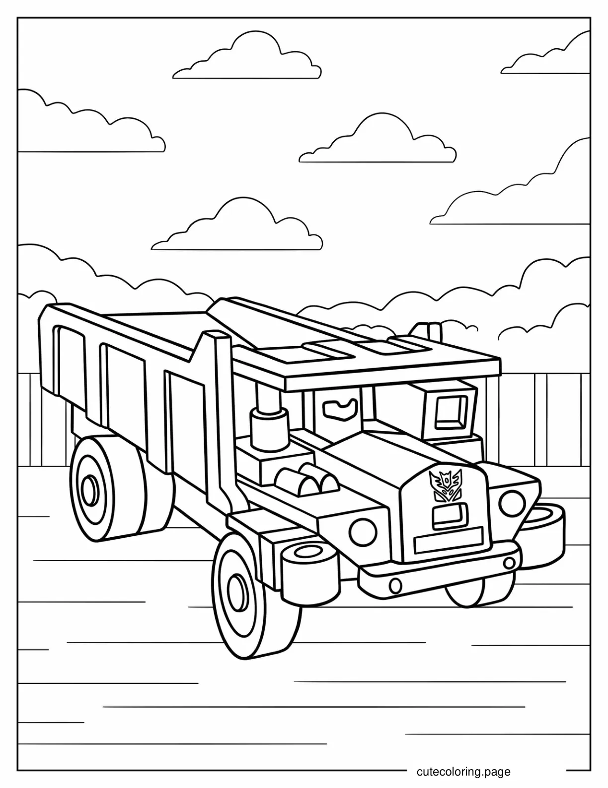 Simple Long Haul Outline For Preschoolers coloring page