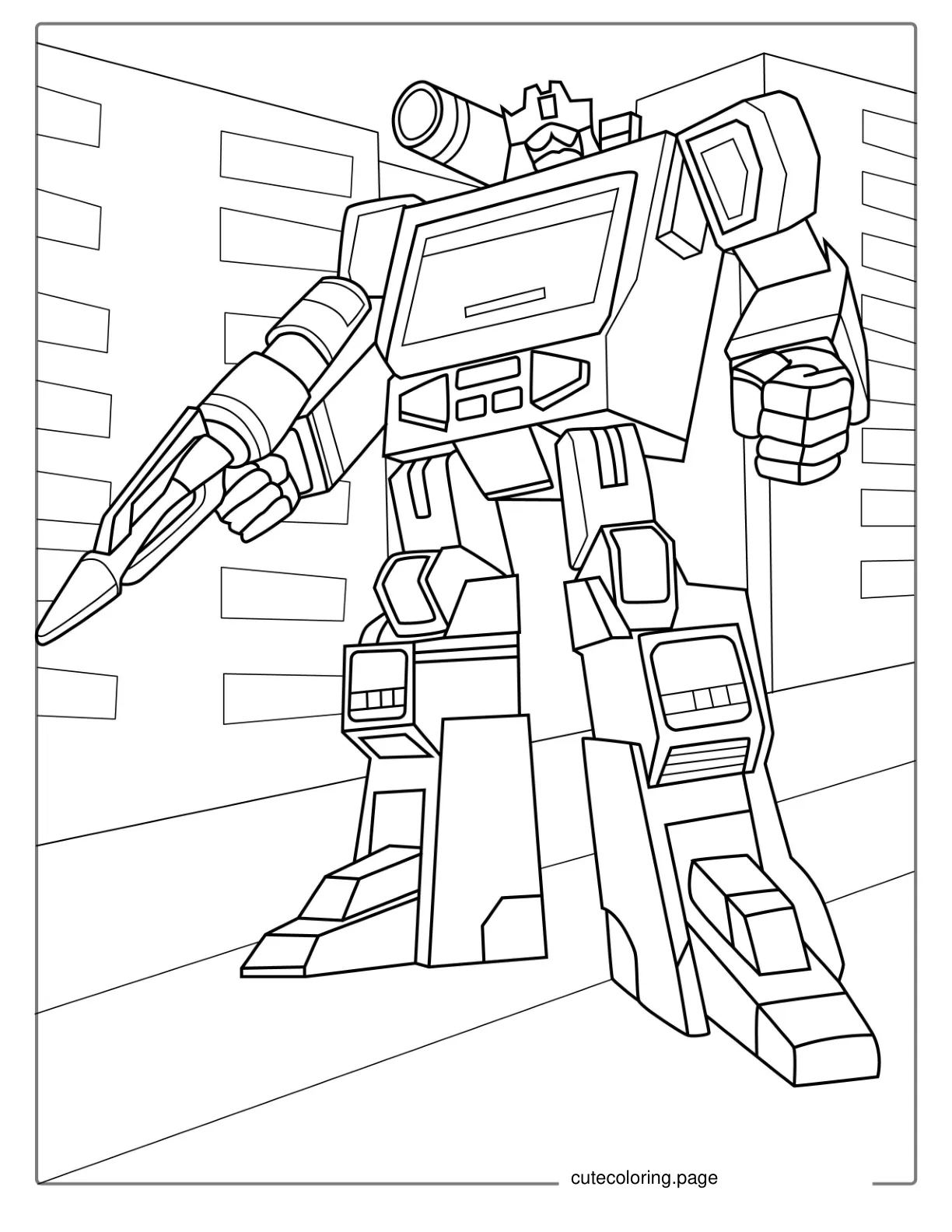 Soundwave Transformer Coloring Page coloring page