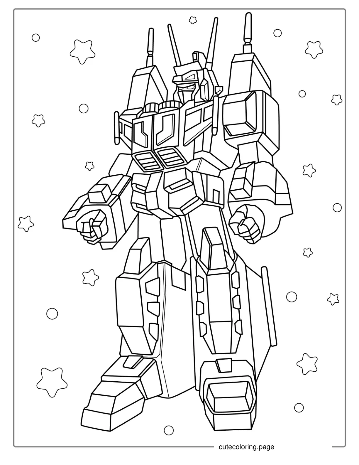 Star Saber Transformer Coloring Page coloring page