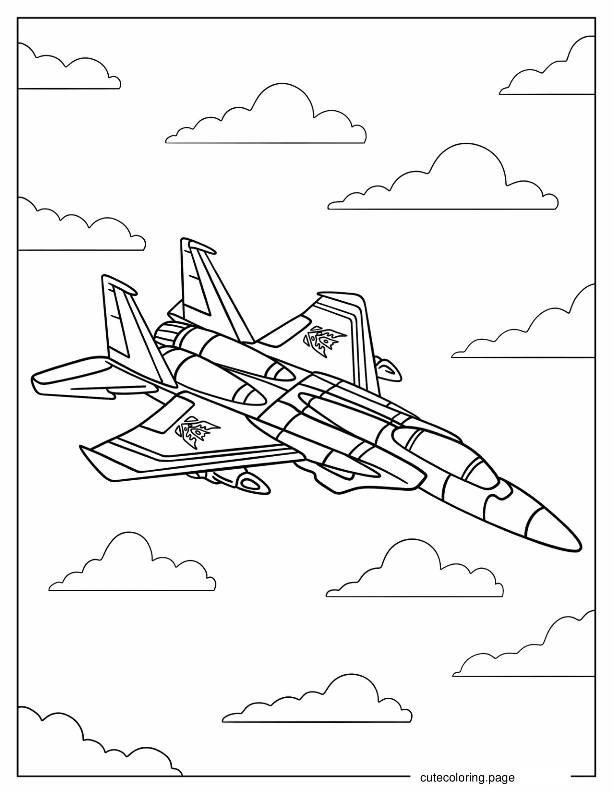 Starscream_s Earth Jet Mode To Color For Kids coloring page