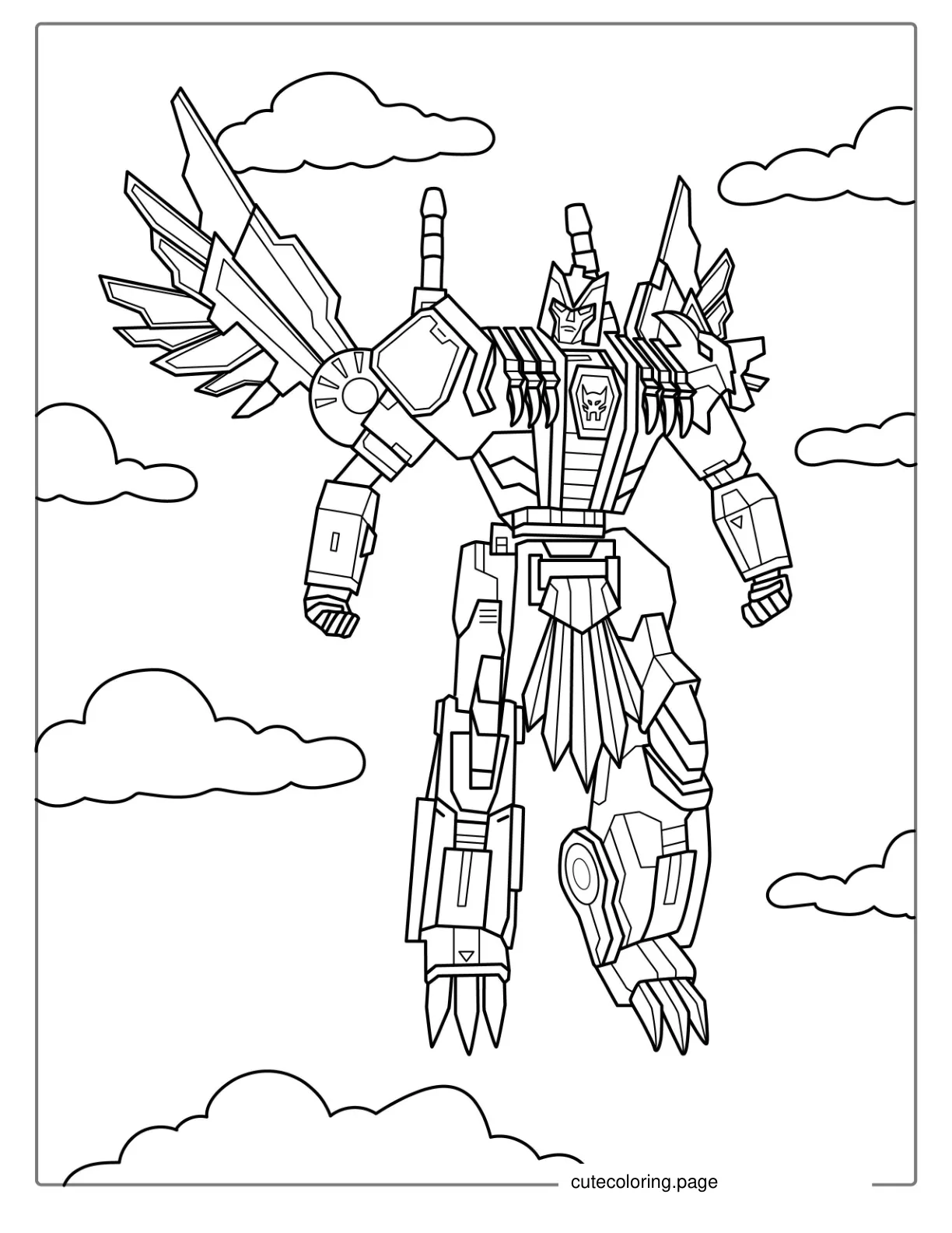 Tigerhawk Decepticon Coloring Sheet coloring page