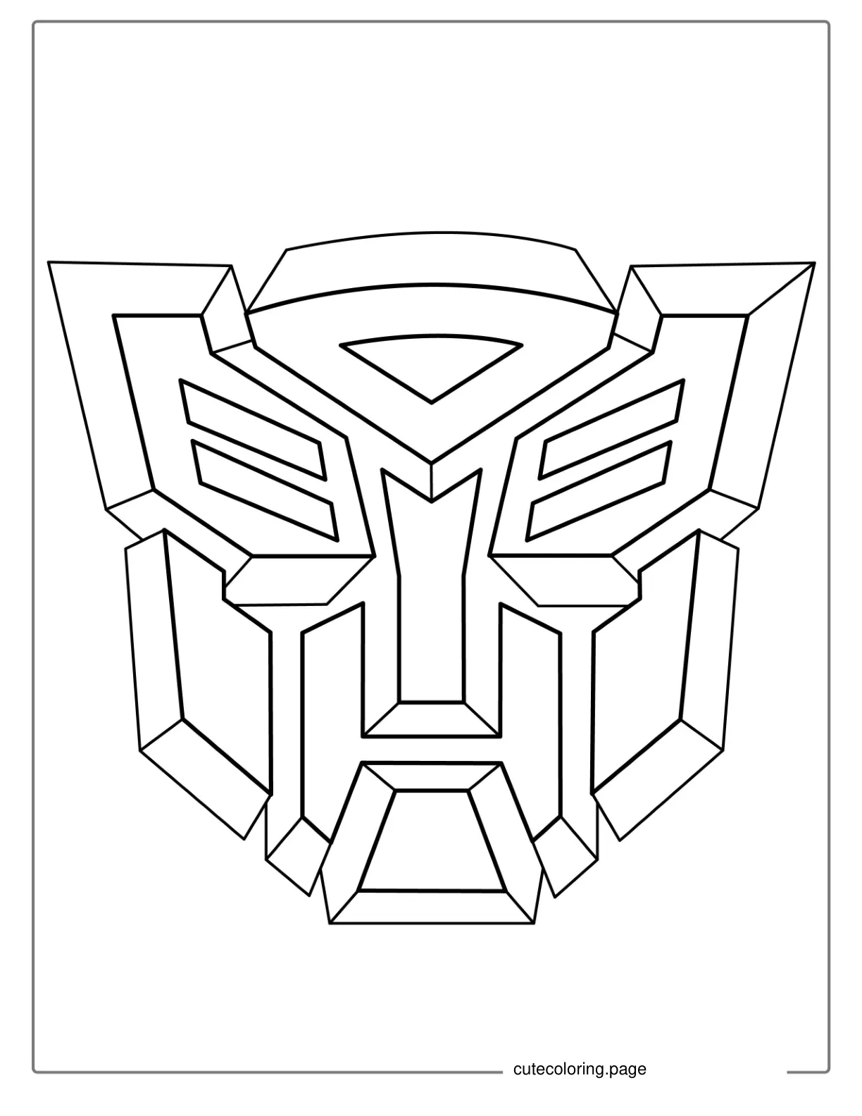 Transformer Logo Coloring Page coloring page