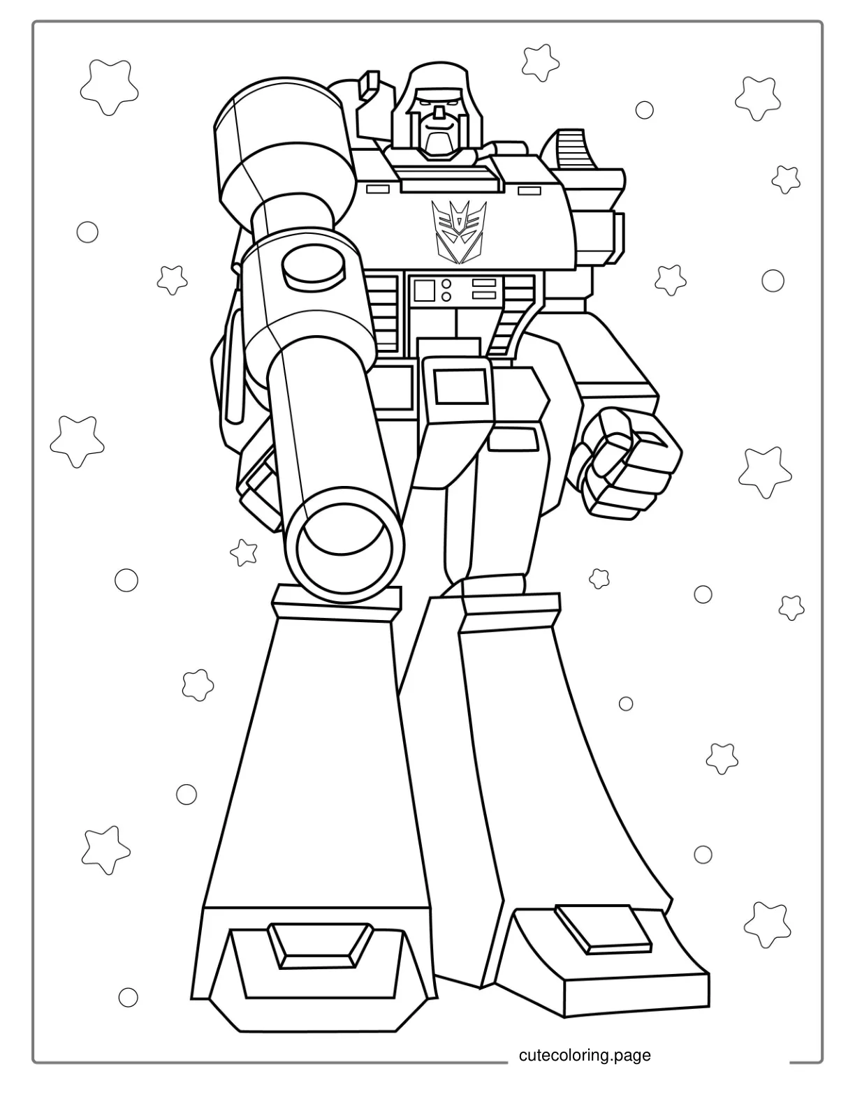 Vintage Megatron Coloring Sheet coloring page