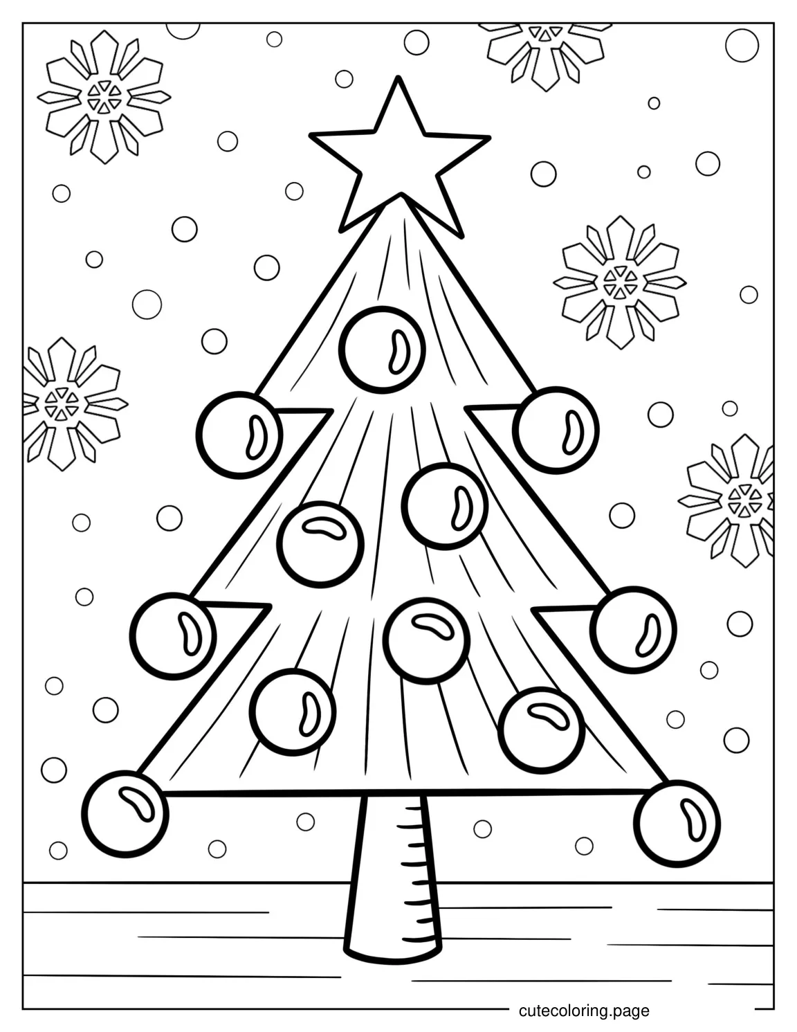 Christmas Tree Coloring Page coloring page