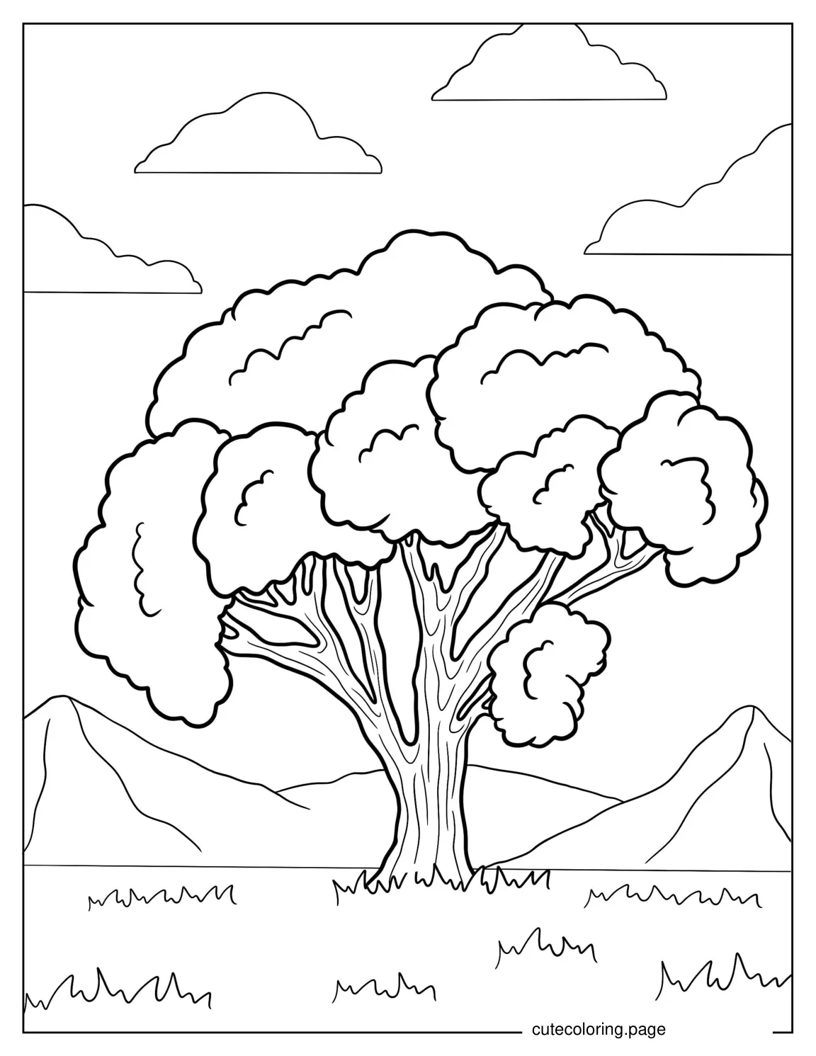 Honey Locust Tree Coloring Sheet coloring page