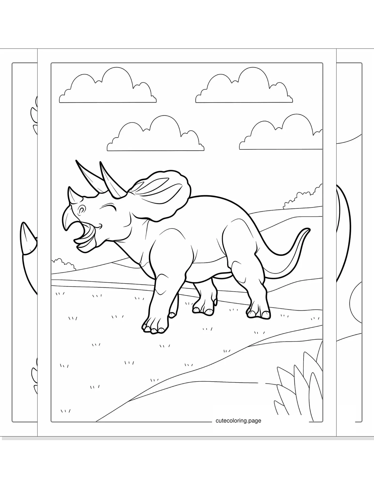 triceratops coloring pages coloring page