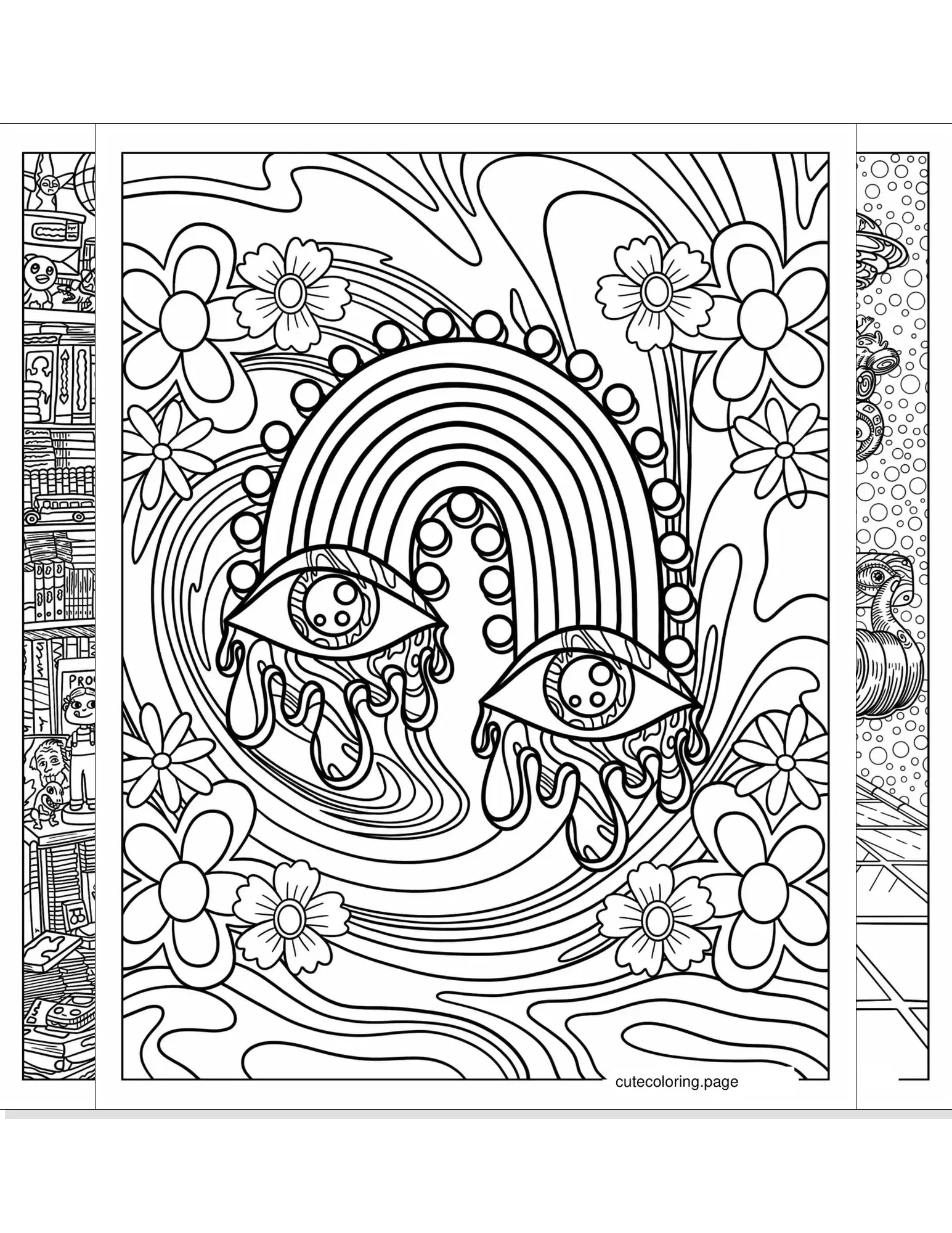 trippy coloring pages coloring page