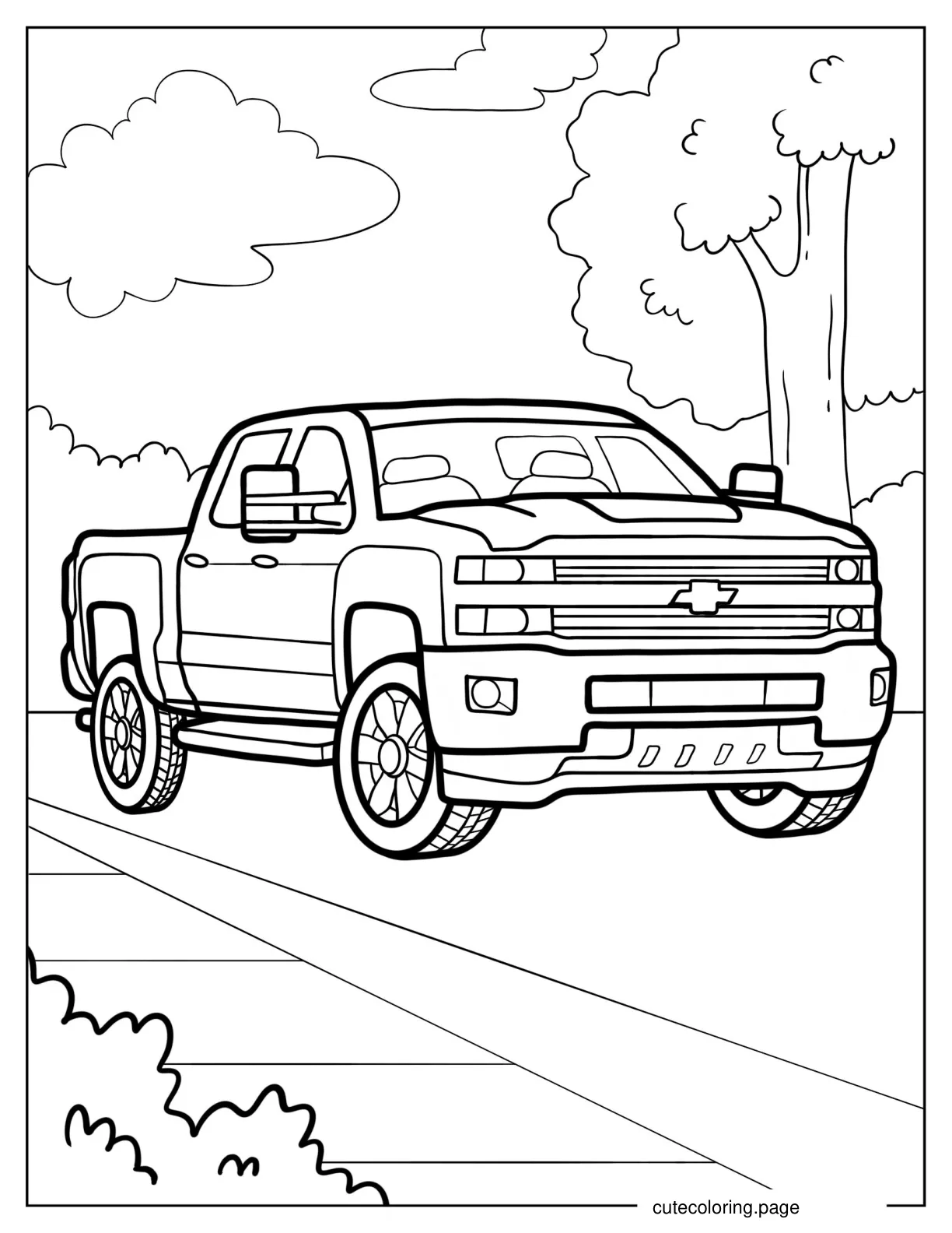 Chevy Pickup Truck Coloring Page coloring page