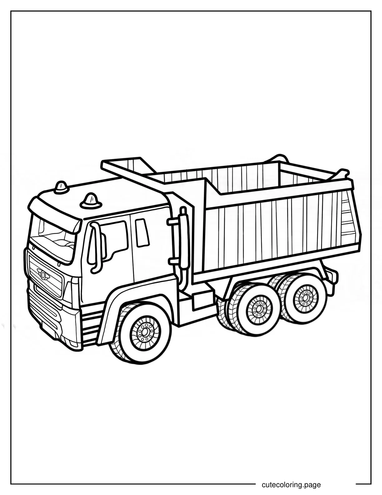 Coloring Page Of a Dump Truck coloring page