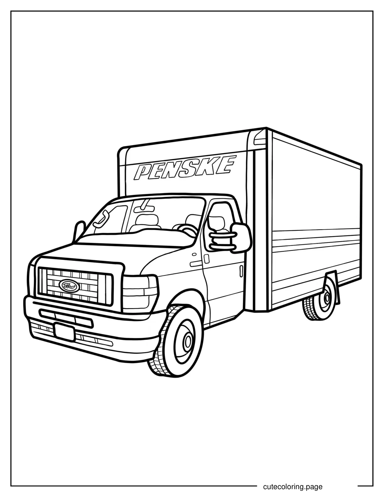 Ford Delivery Truck To Color coloring page