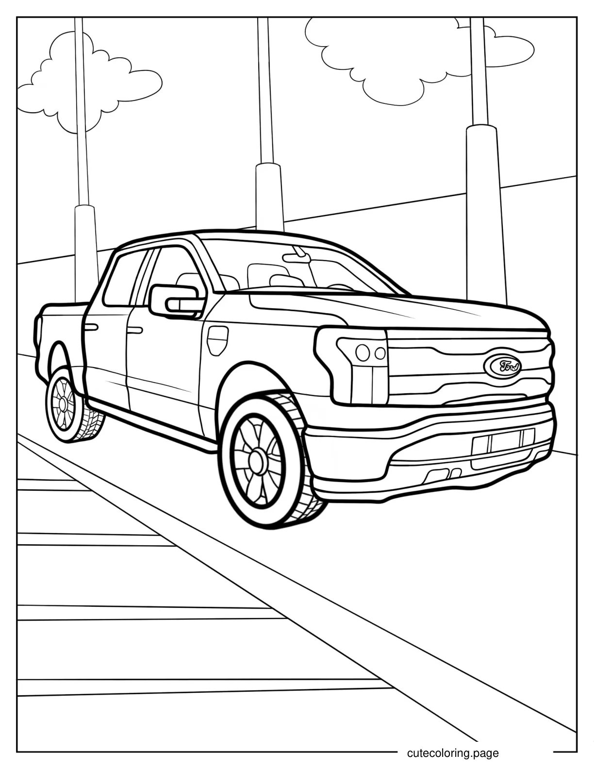 Ford F150 Truck Coloring Sheet coloring page