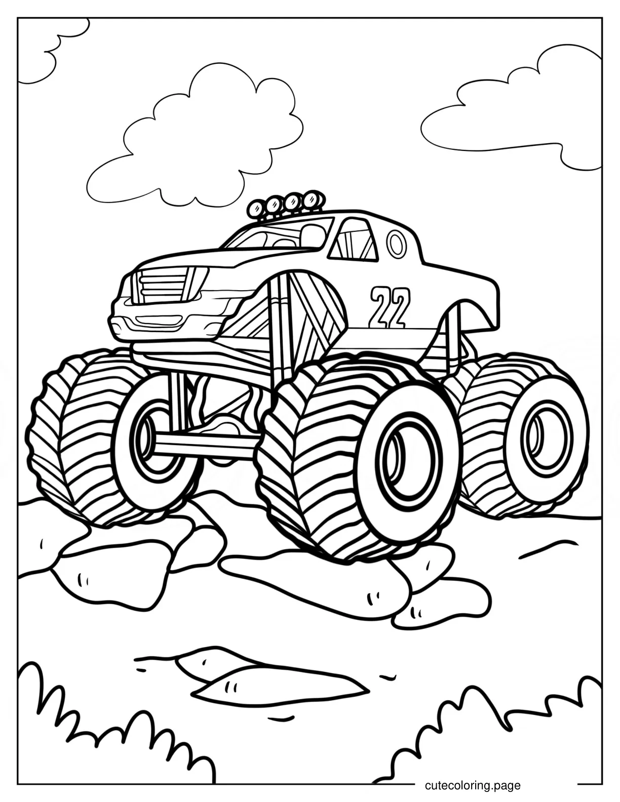 Monster Truck Coloring Sheet coloring page