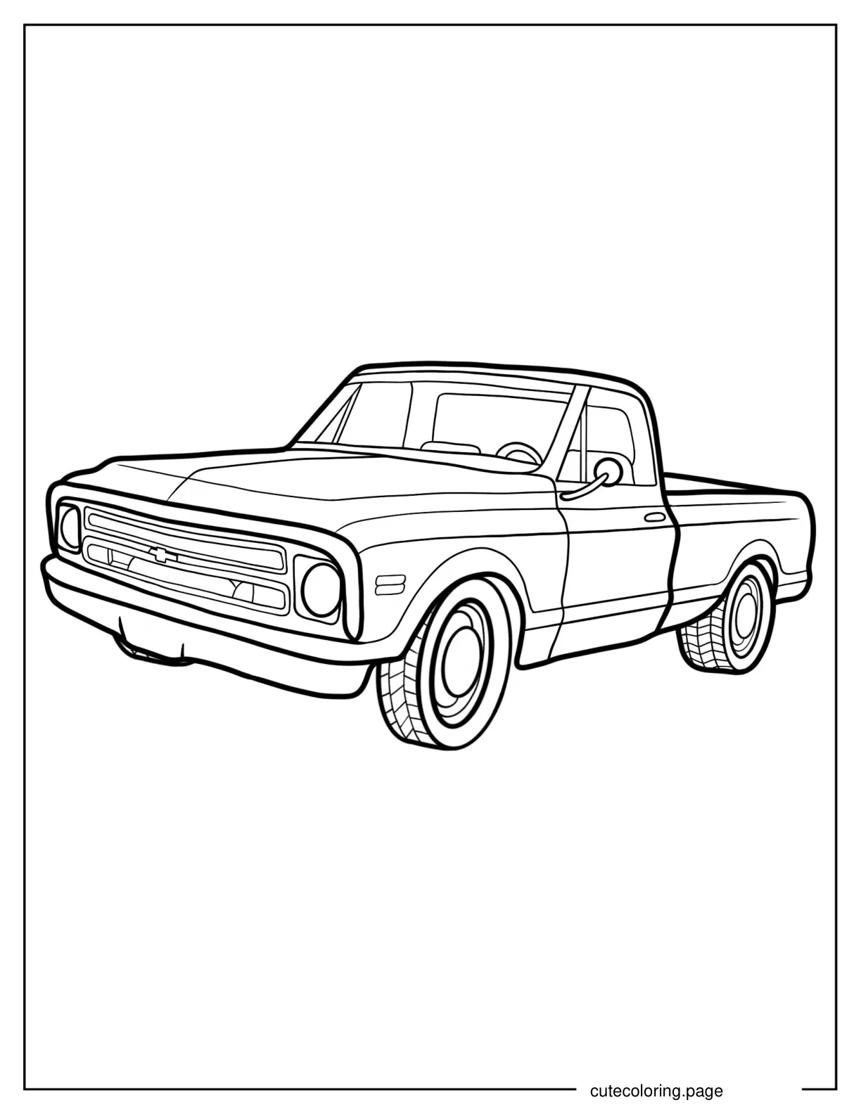 Old Chevrolet Truck To Color coloring page