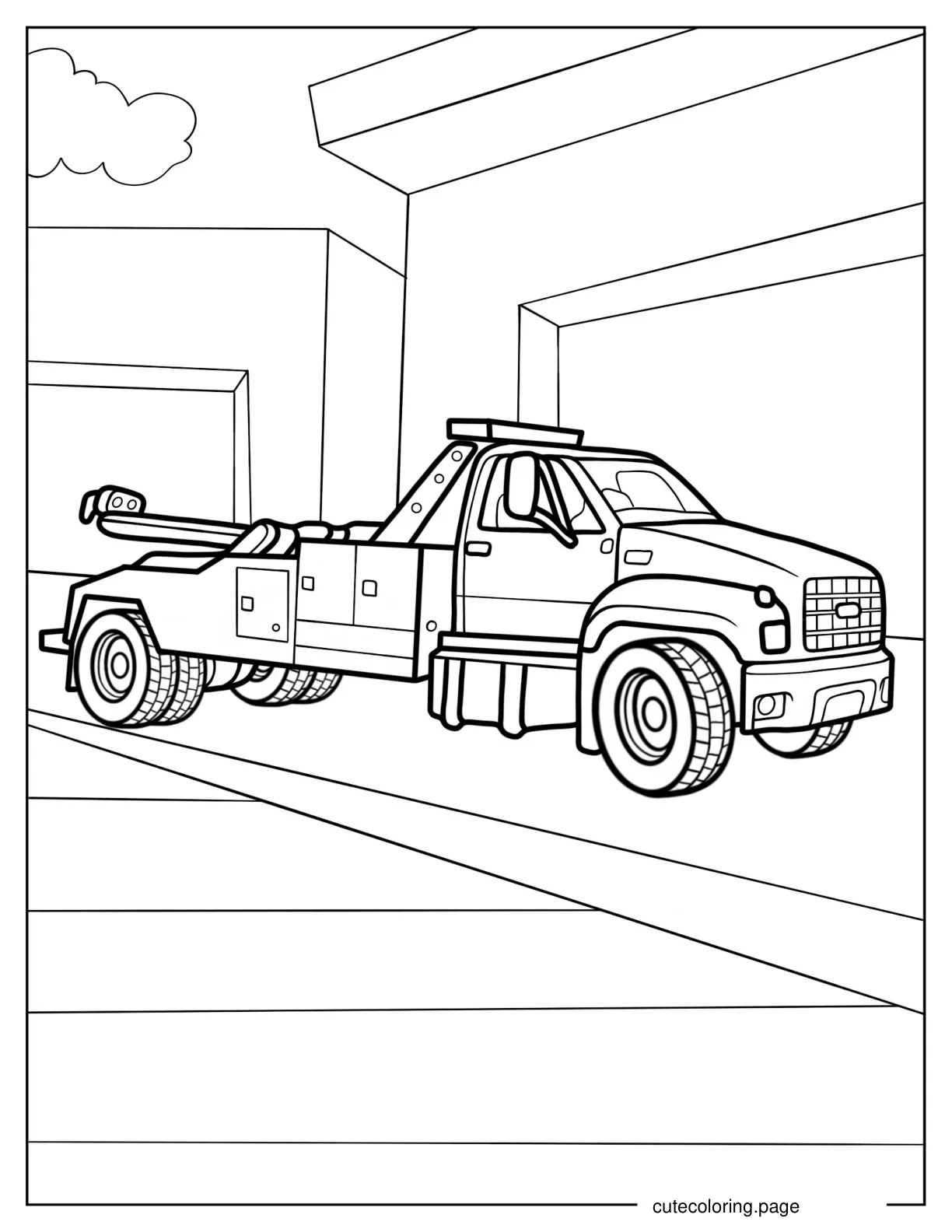 Tow Truck Coloring Sheet coloring page