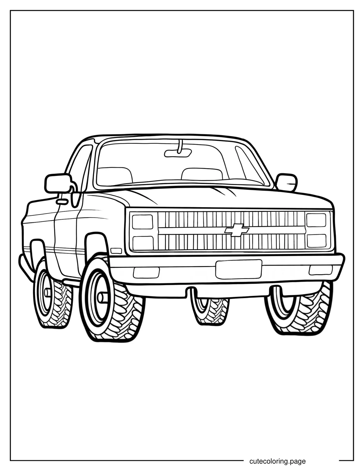 Vintage Chevy Pickup Truck coloring page