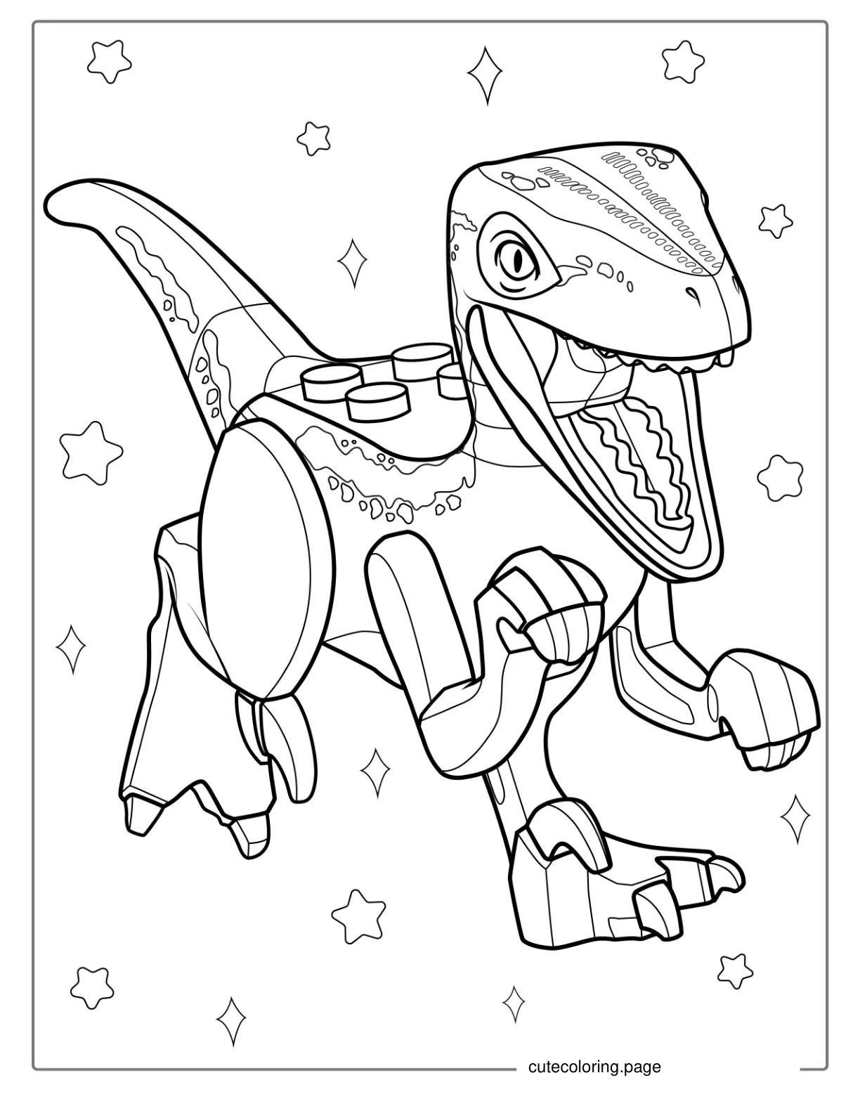 Coloring Page Of Lego Velociraptor coloring page