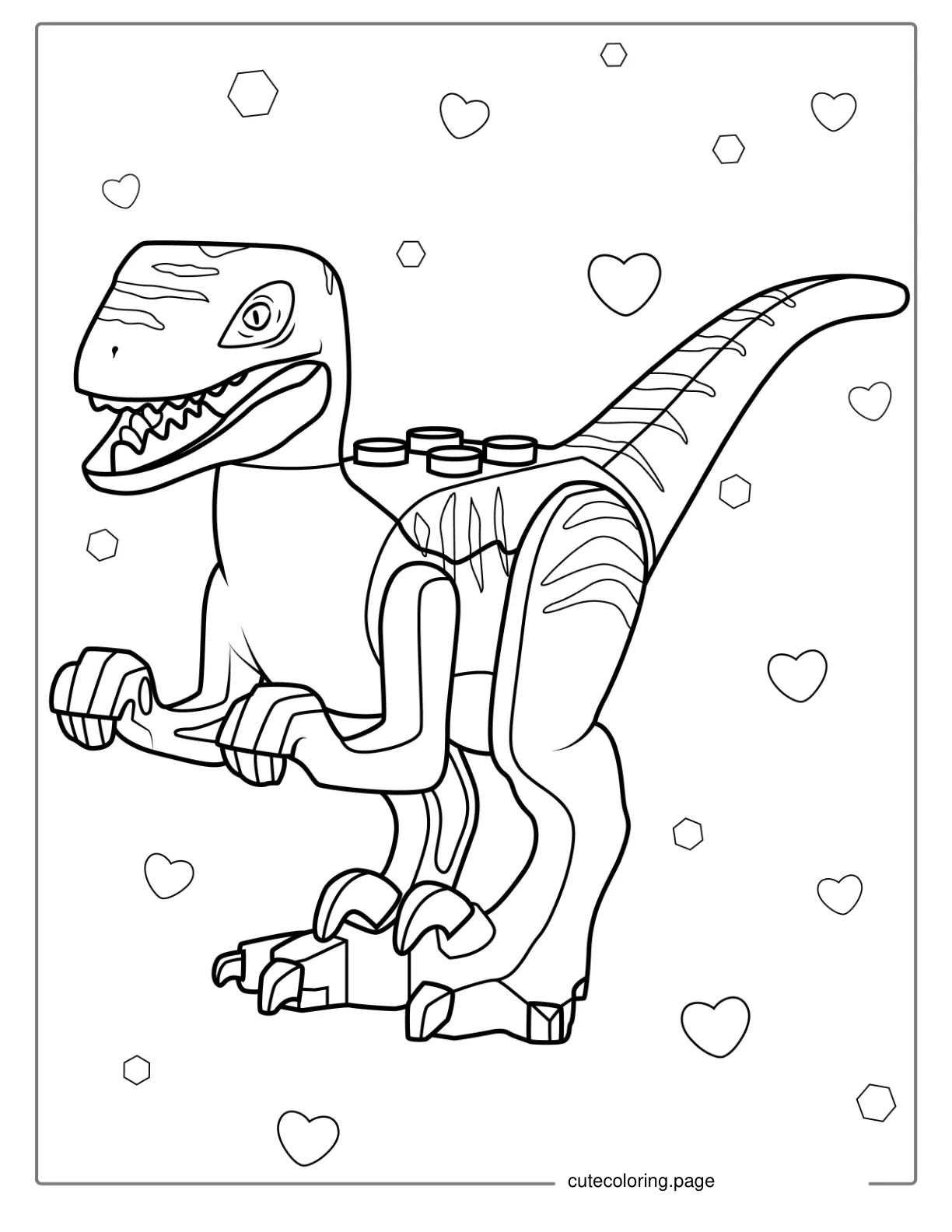 Lego Velociraptor Coloring Page coloring page