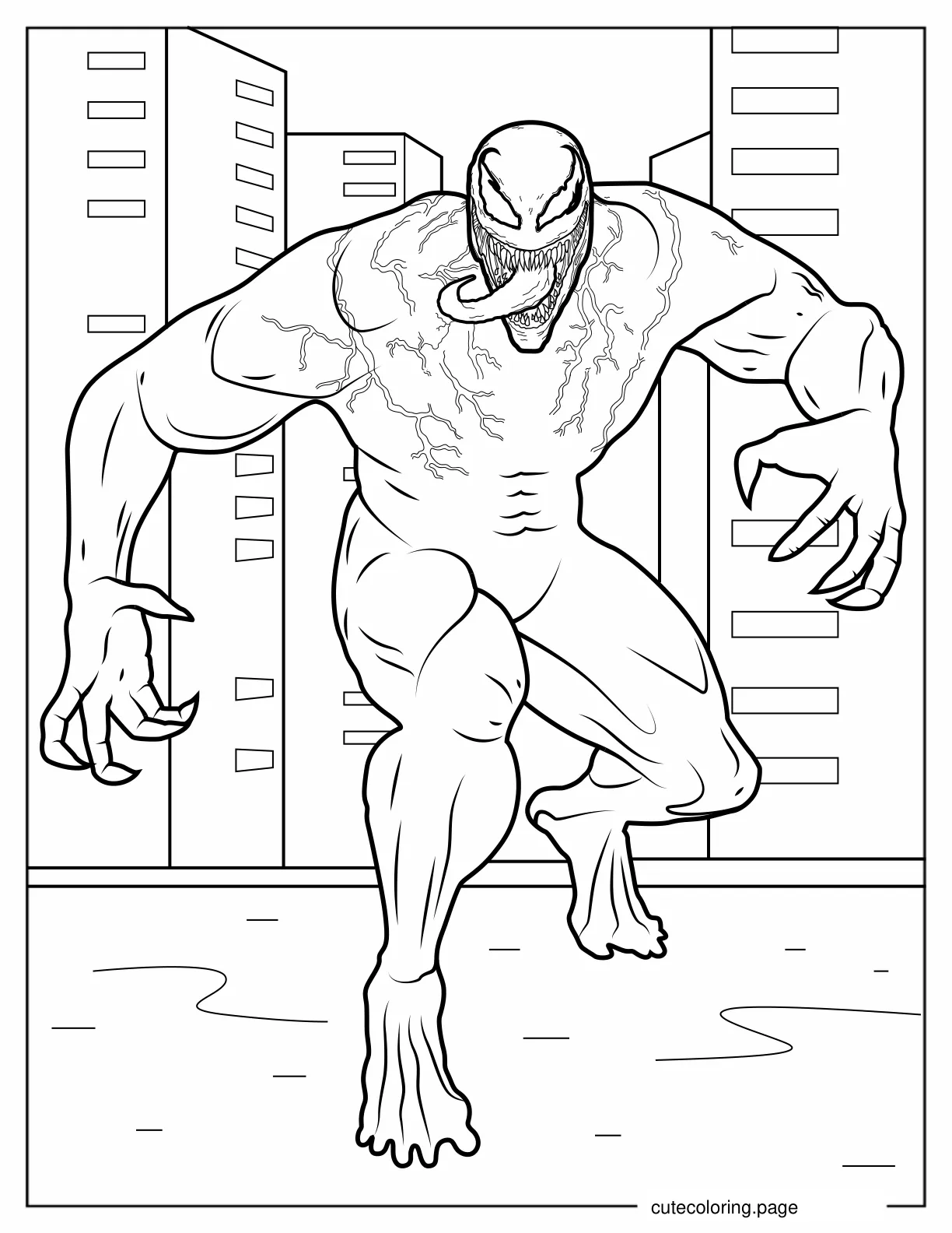 Coloring Page Of Marvel Venom coloring page