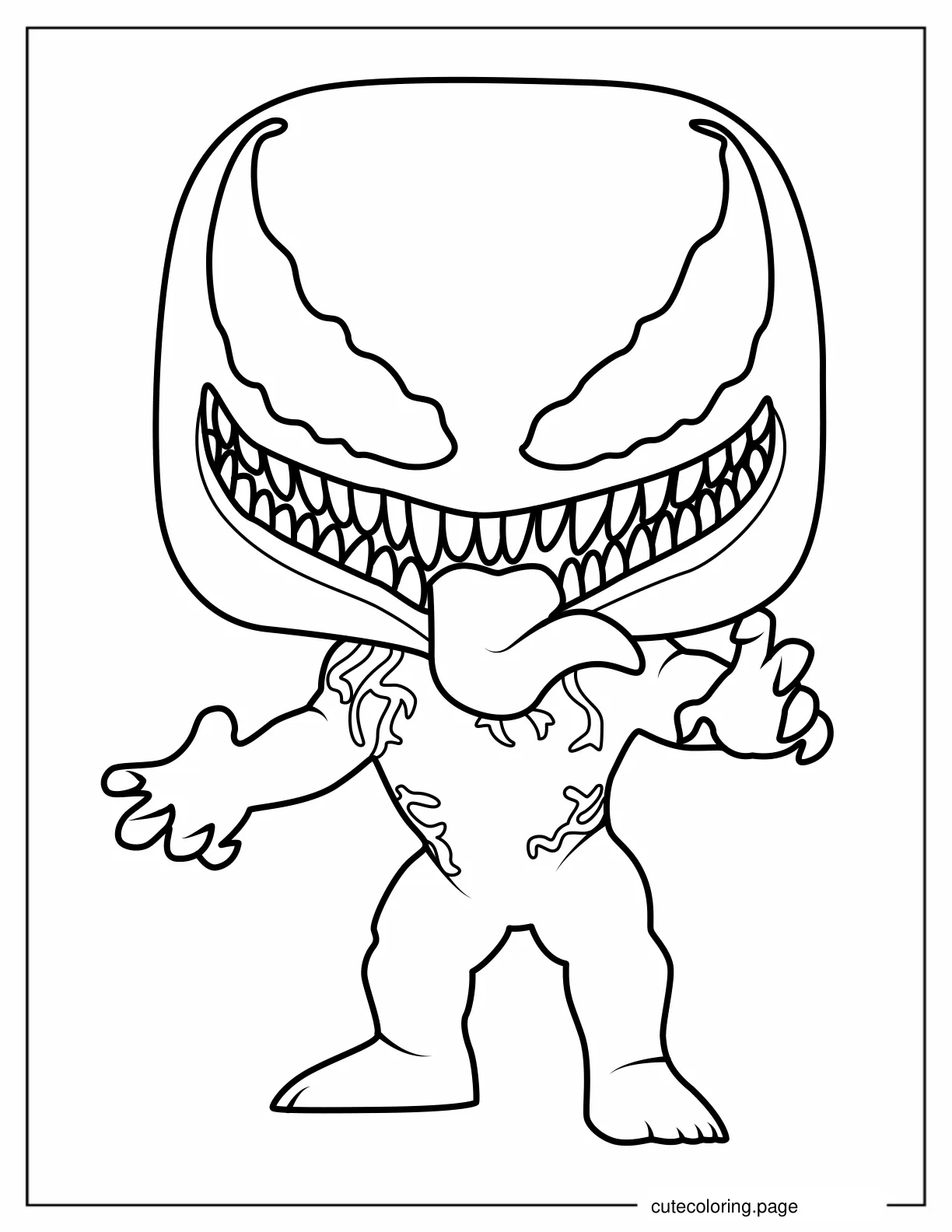 Coloring Page Of Venom Funko Pop coloring page