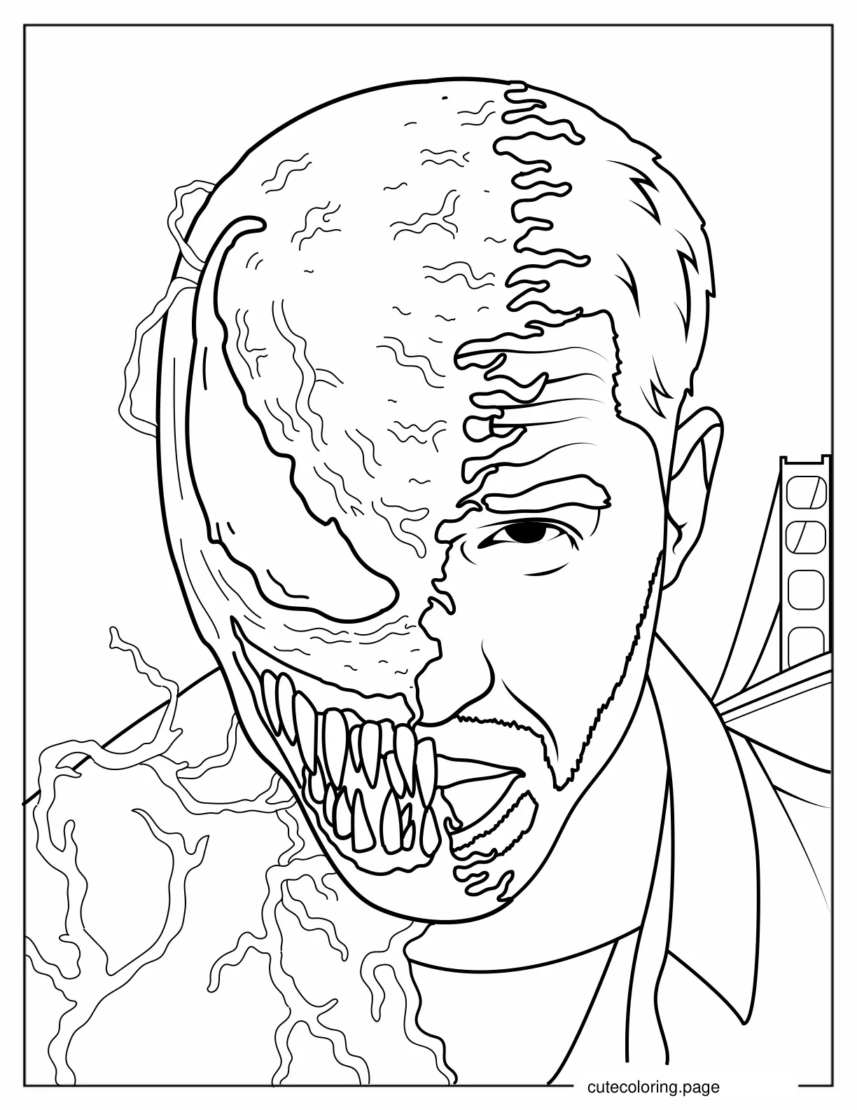 Eddie Brock_Venom Coloring Sheet coloring page