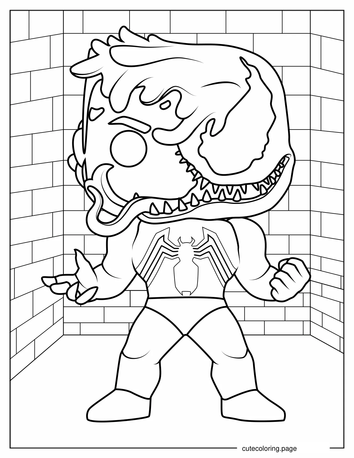 Funko Pop Venom Coloring Page coloring page