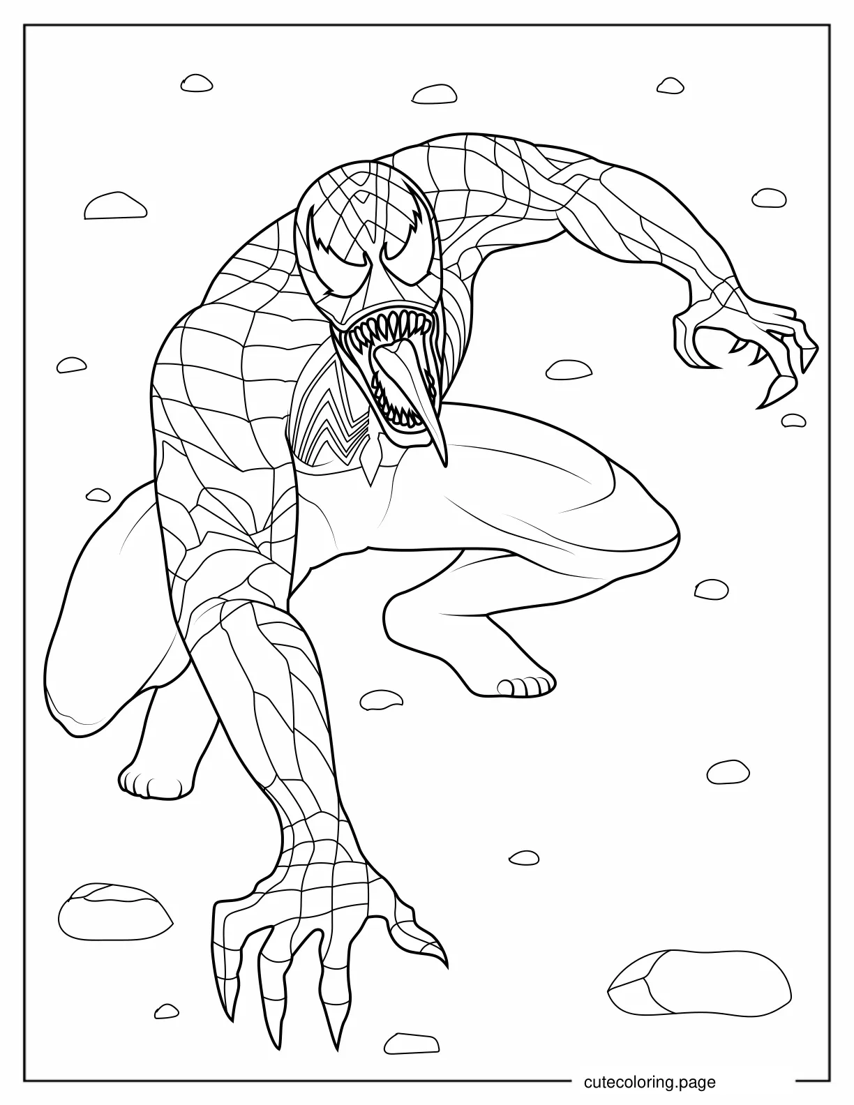 Spider Man As Venom Coloring Sheet coloring page