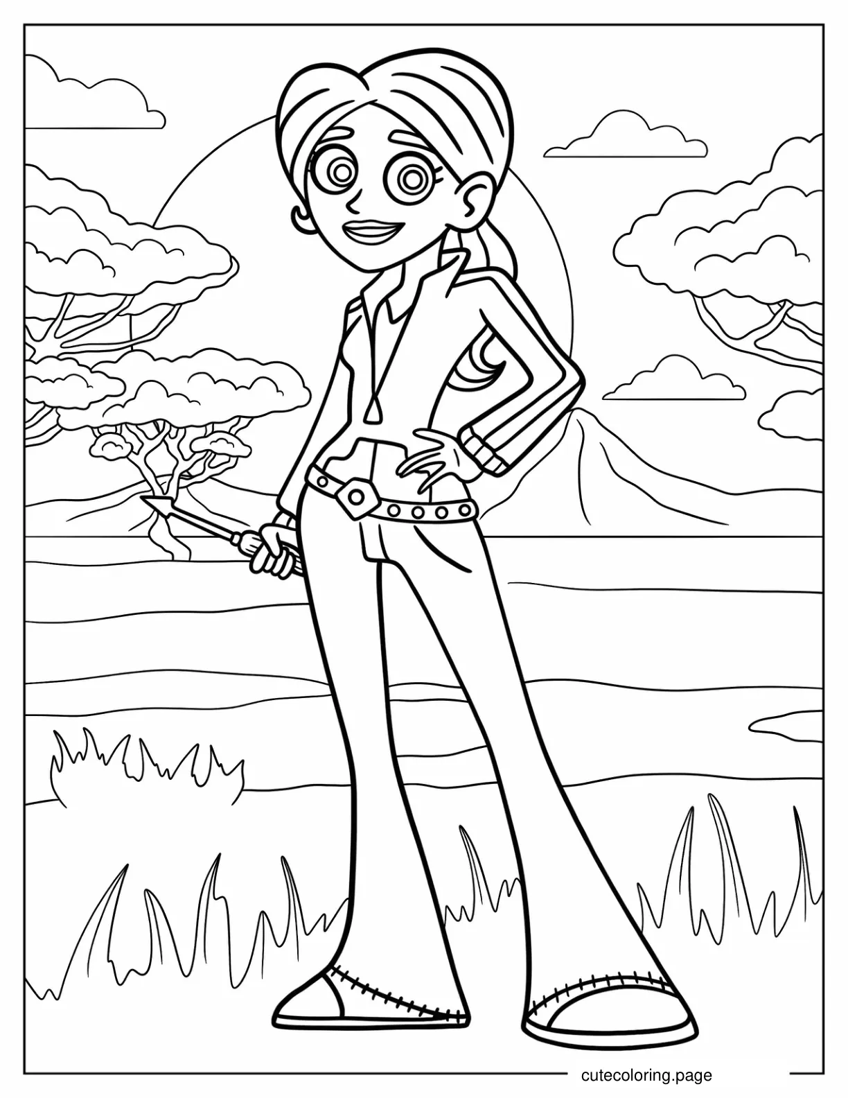 Coloring Page Of Avida Corcovado In Forest coloring page