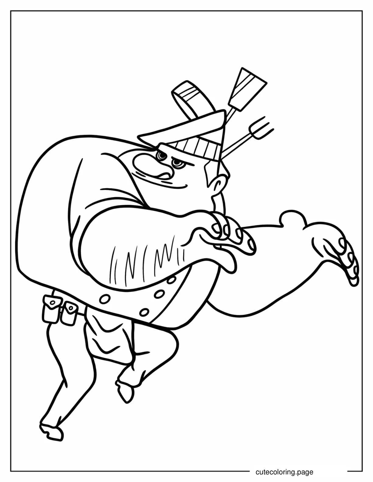 Sneaky Gaston Gourmand coloring page