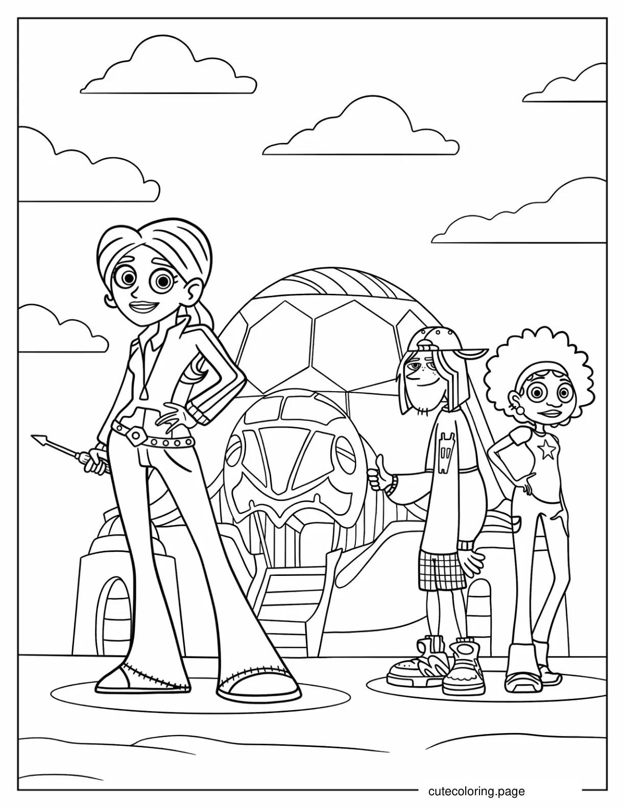 Wild Kratts Aviva Jimmy Z And Koki coloring page