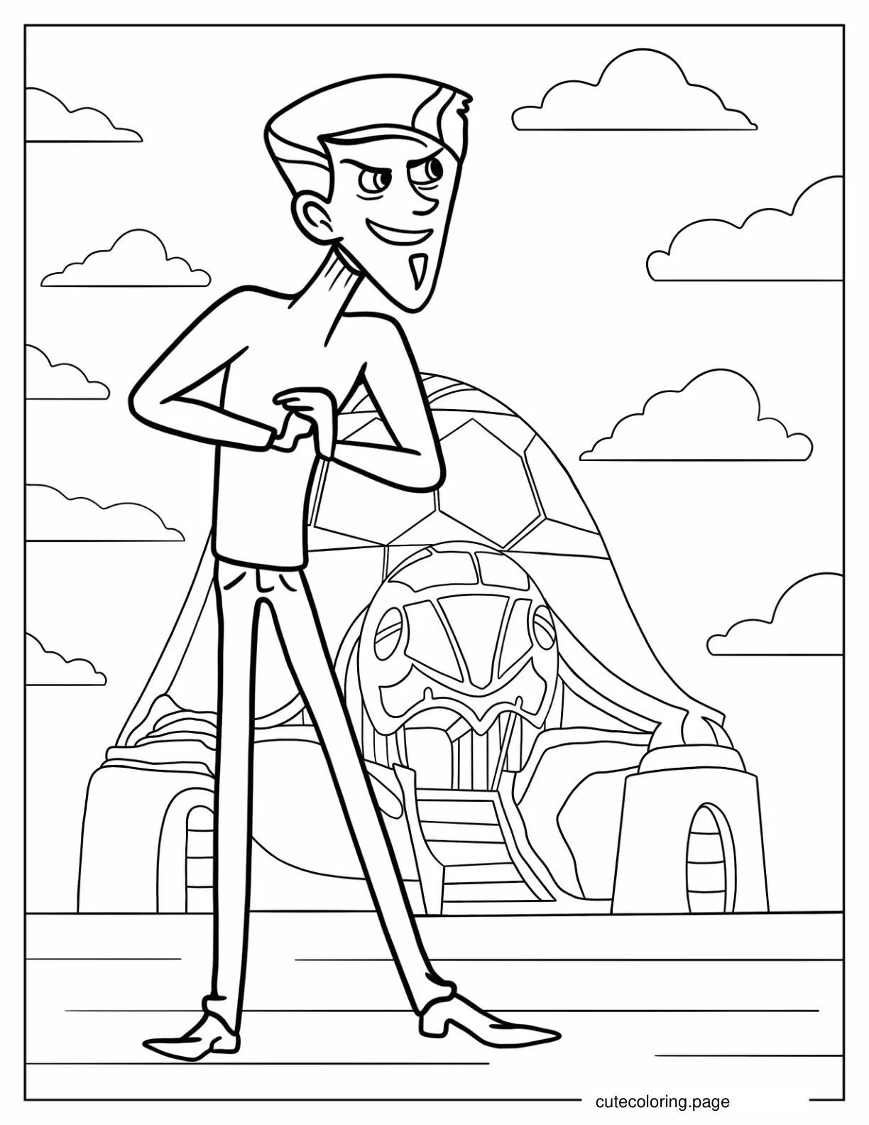 Zachary Varmitech Smirking Coloring Sheet coloring page