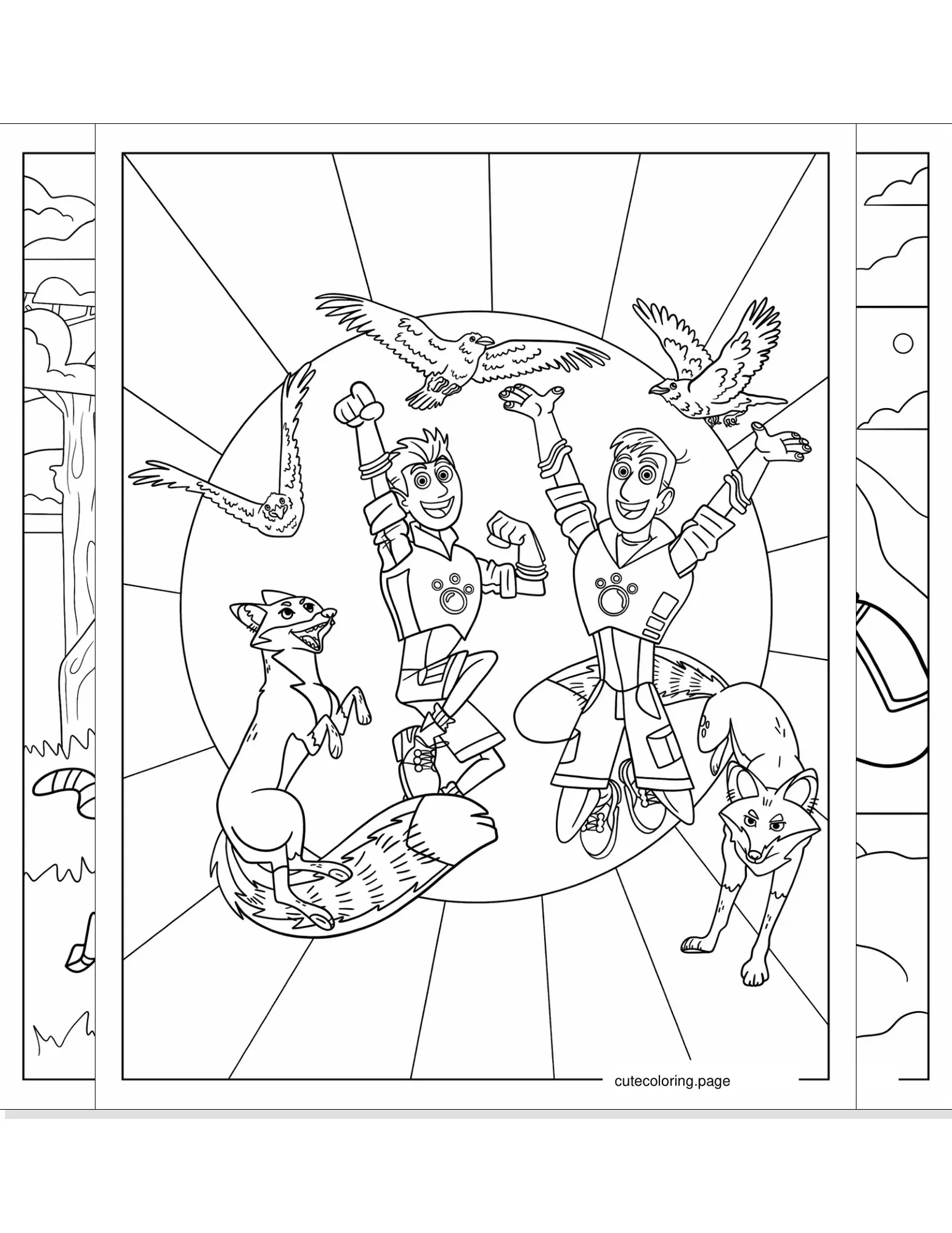 wild kratts coloring pages coloring page