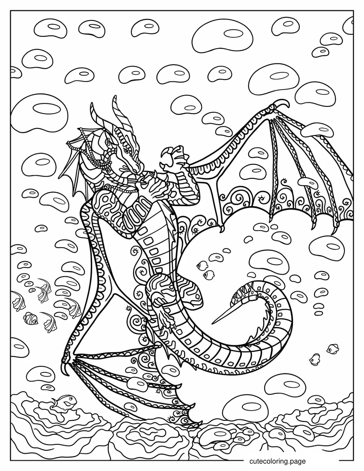 Coral Under The Sea Coloring Page coloring page