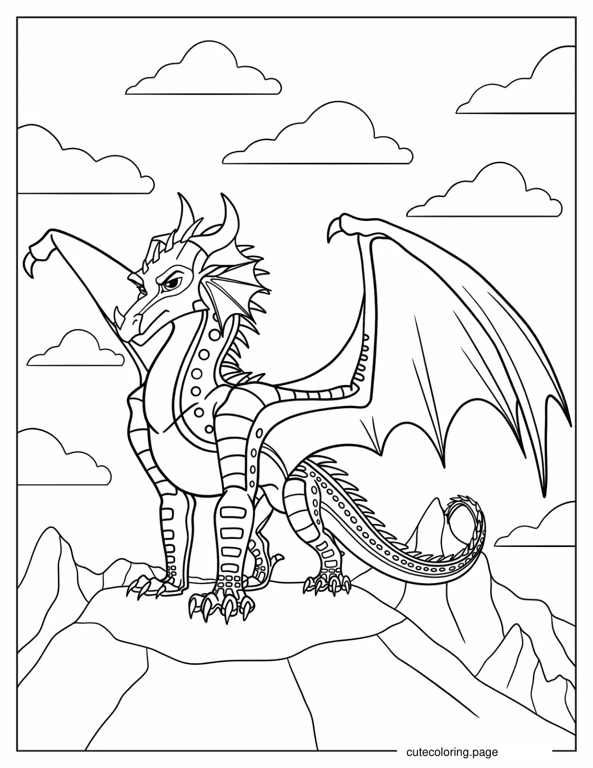 Glory Standing On Rock Coloring Page coloring page