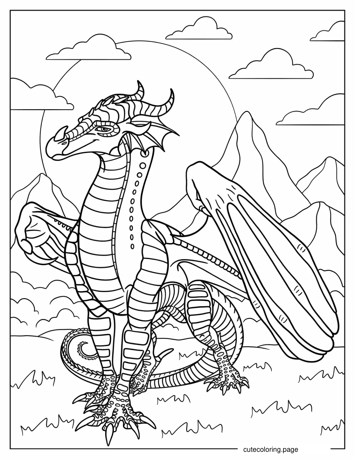 Glory The RainWing coloring page