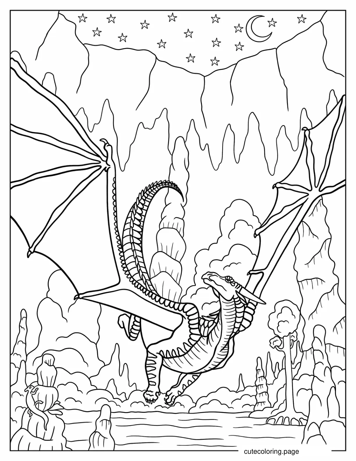 Wings Of Fire Moonwatcher Coloring Sheet coloring page