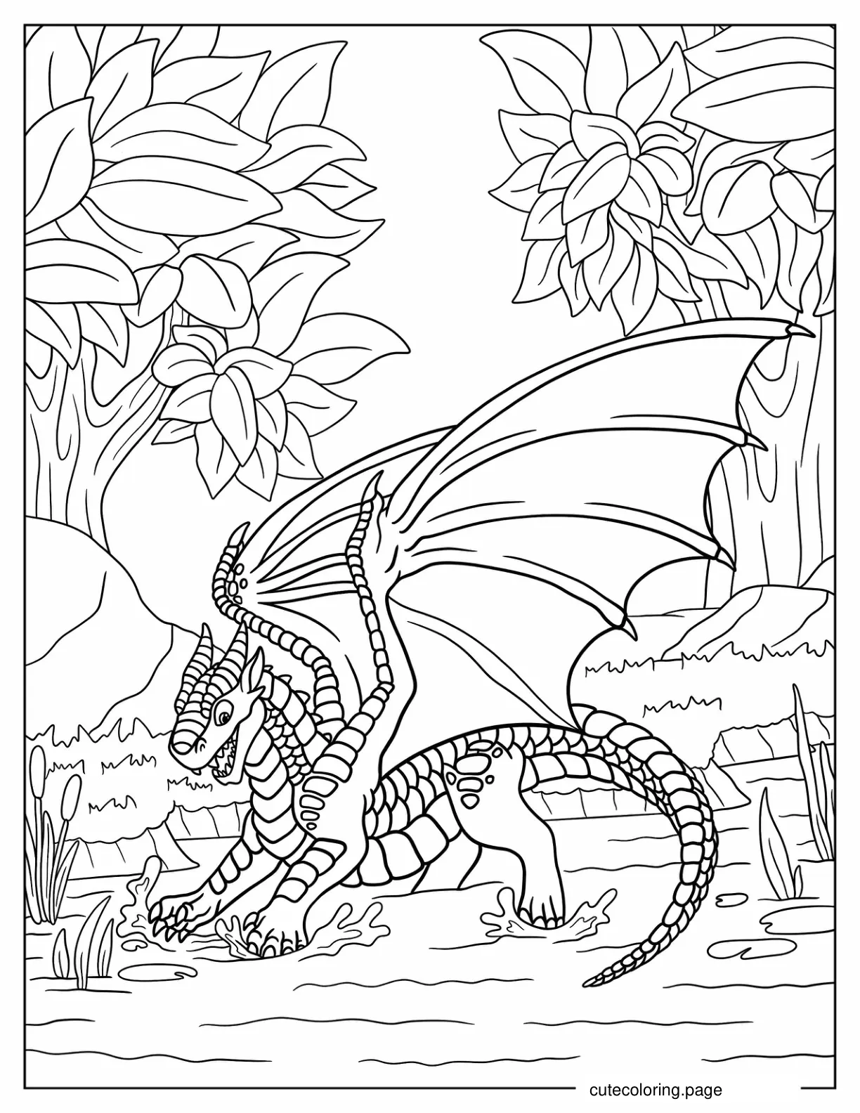 Wings Of Fire Young Clay Coloring Sheet coloring page