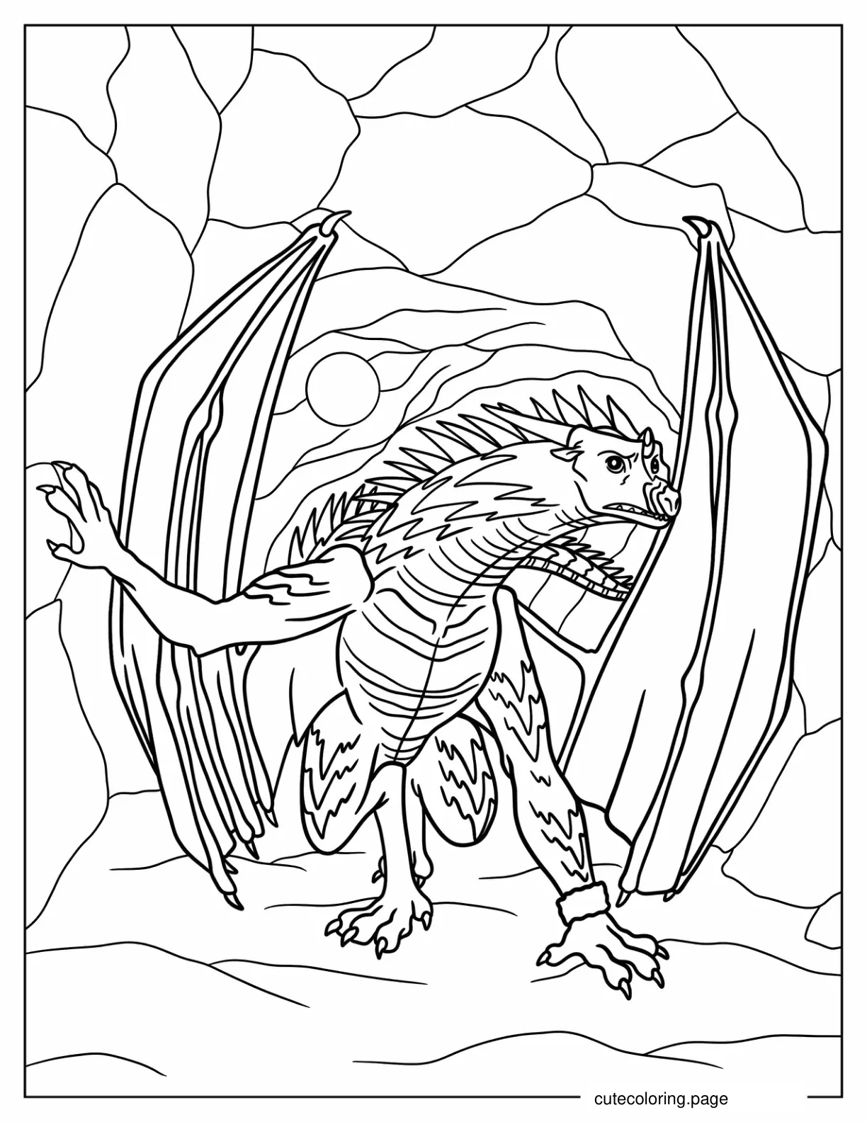 Winter In Cave Wings Of Fire Coloring Page coloring page