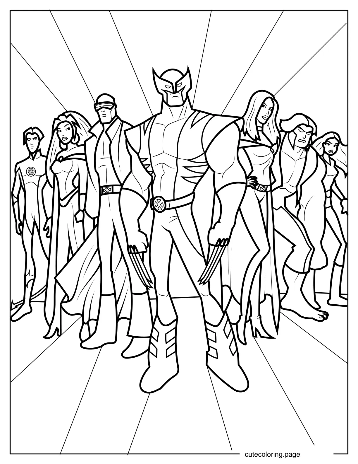 Coloring Page Of Wolverine And The X Men V2 coloring page