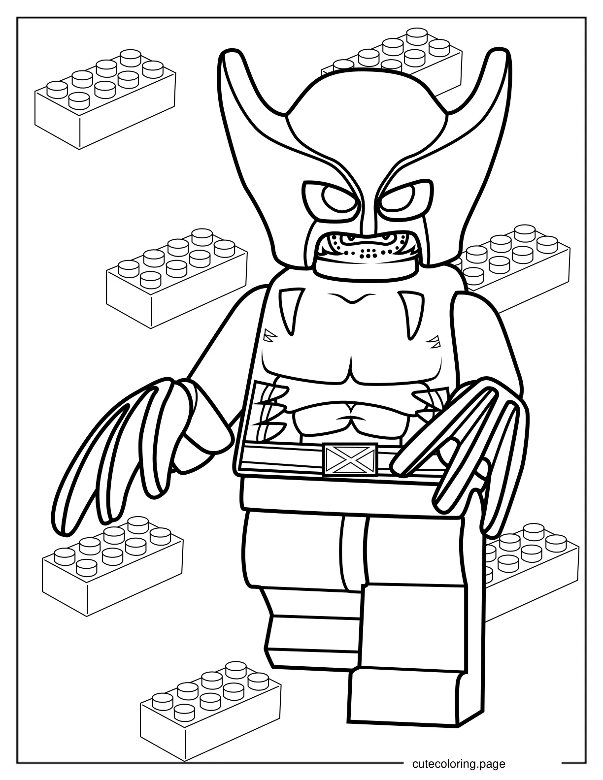 X Men Wolverine Coloring Sheet For Preschoolers V2 coloring page