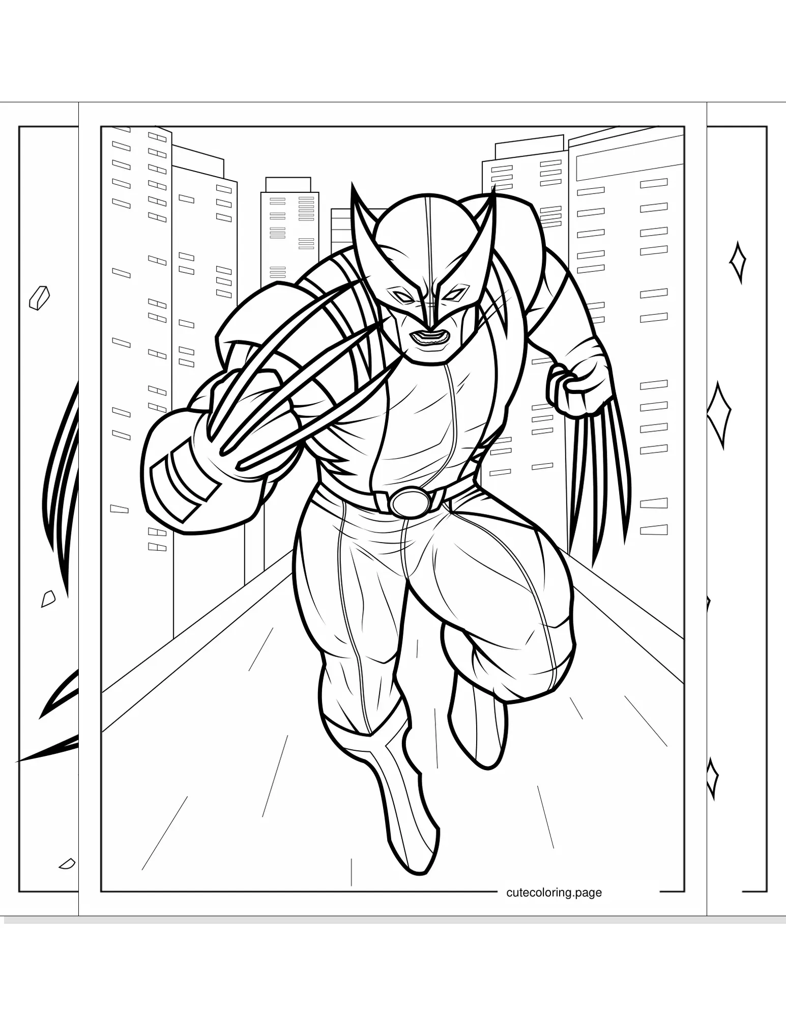 wolverine coloring pages coloring page