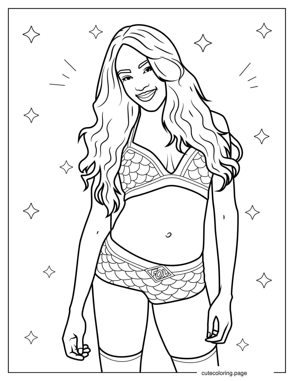 Alicia Fox WW Wrestler coloring page