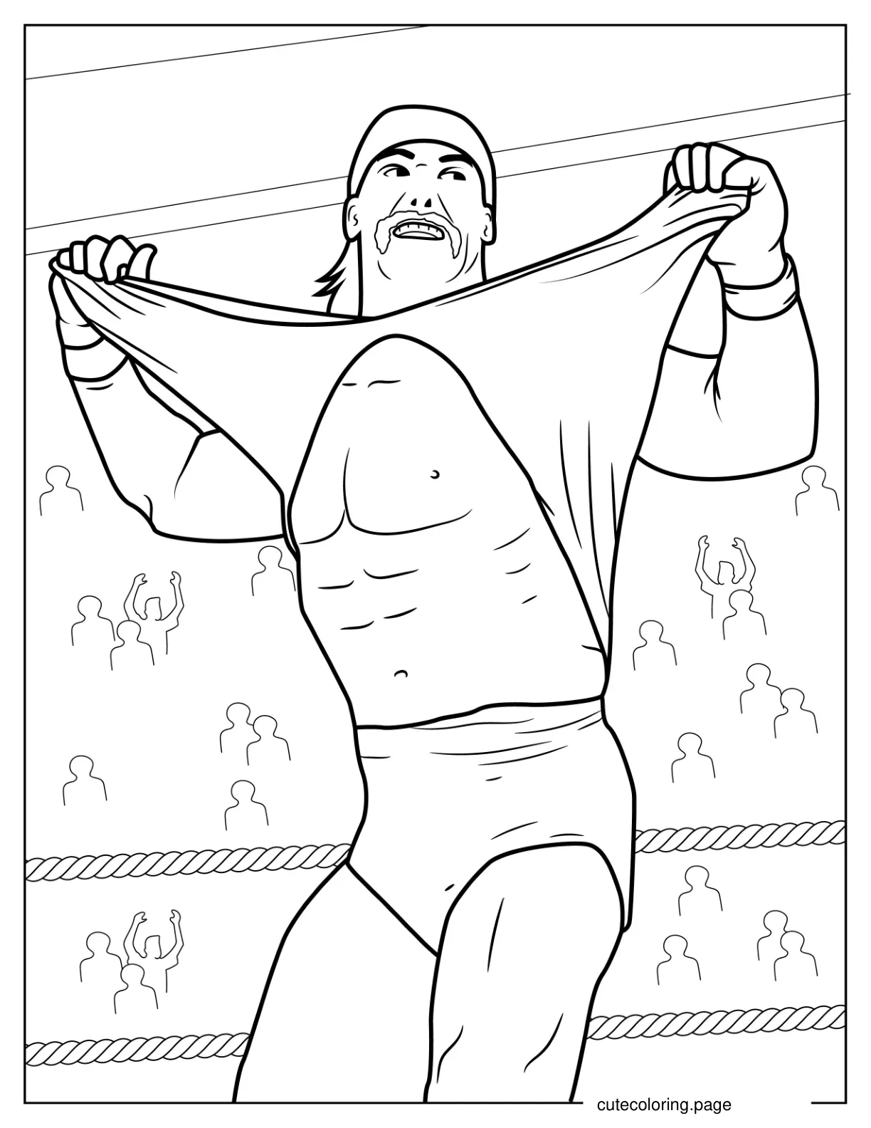 Hulk Hogan WWE Wrestler To Color coloring page