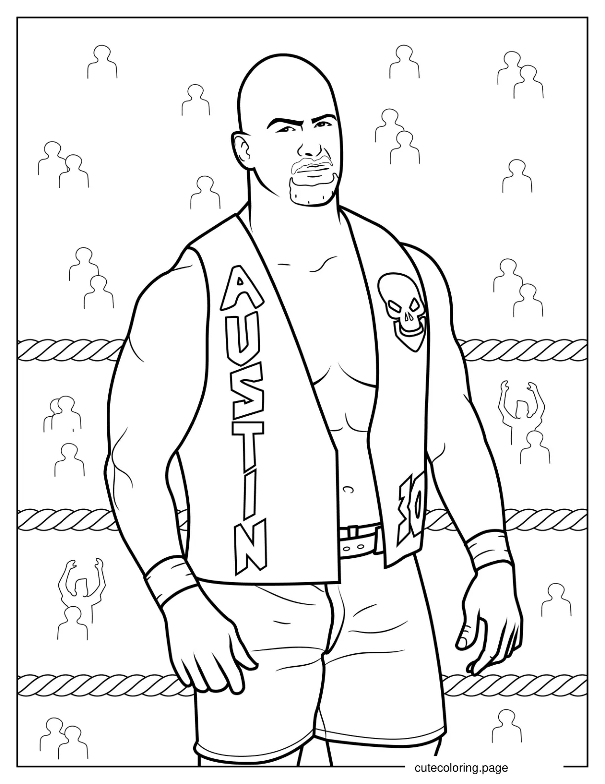 Stone Cold Steve Austin Coloring Sheet coloring page