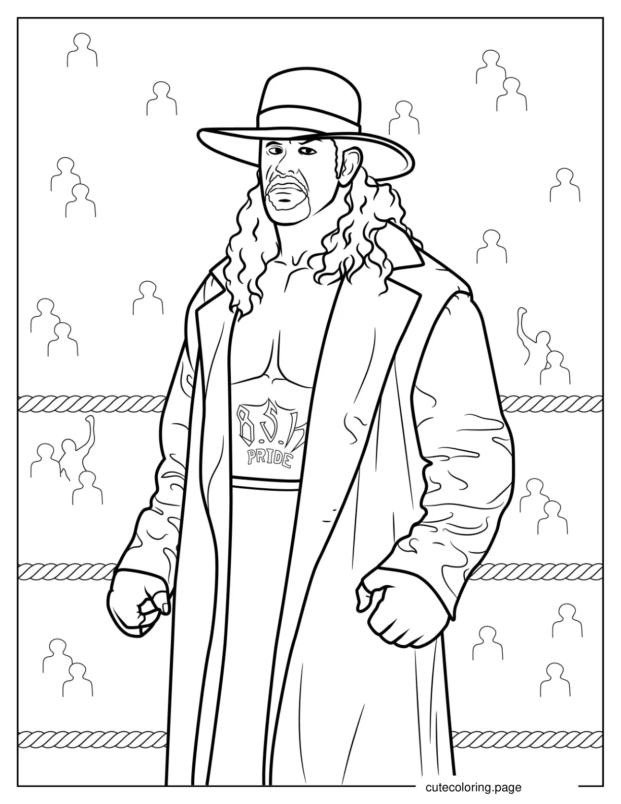 The Undertaker WWE Wrestler coloring page