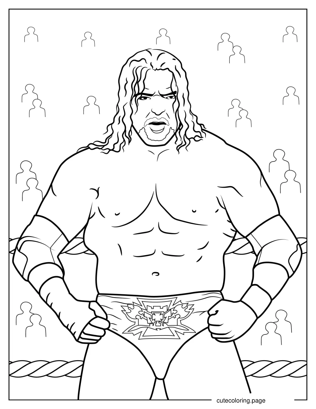 Triple H WWE Wrestler In The Ring coloring page